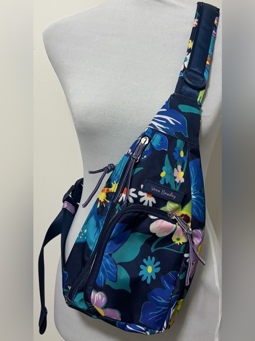 Vera Bradley Lighten Up Mini Sling Backpack in "Firefly Garden"(read description